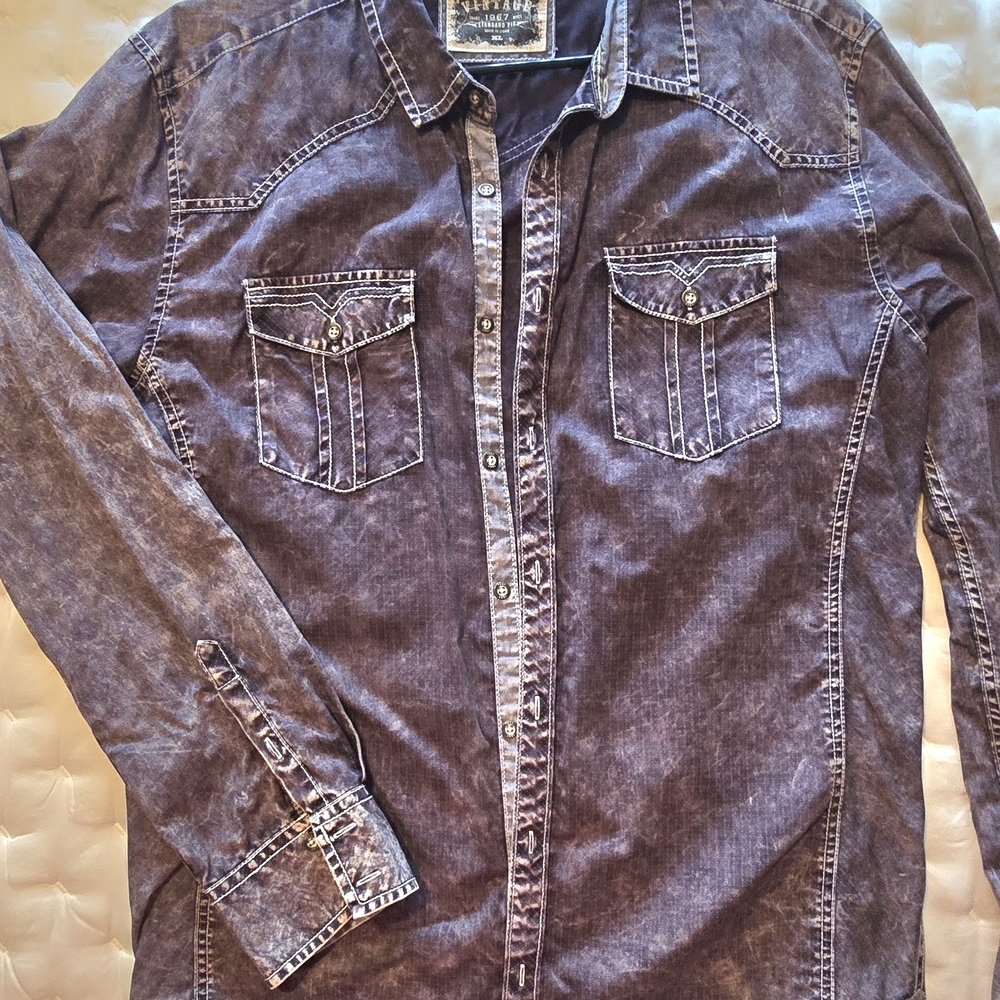 BKE Stylish  Button-Up Shirt